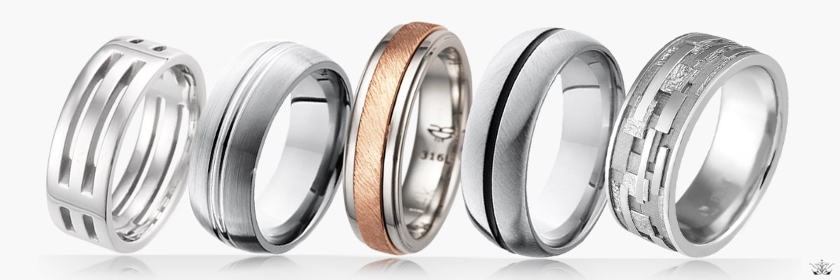 Modern mens store wedding rings